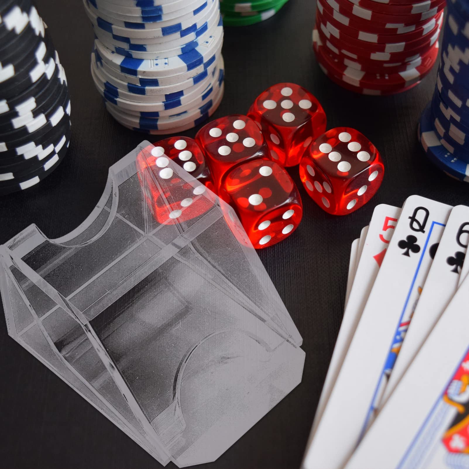 Cabilock Deckle Accessories Acrylic Dealer Playing Dealing Shoe Dealer Shoes Acrylic Discard Tray Shoe Accessory Clear Ar Poker Set Poker Set Poker Set Poker Set Portable Deck