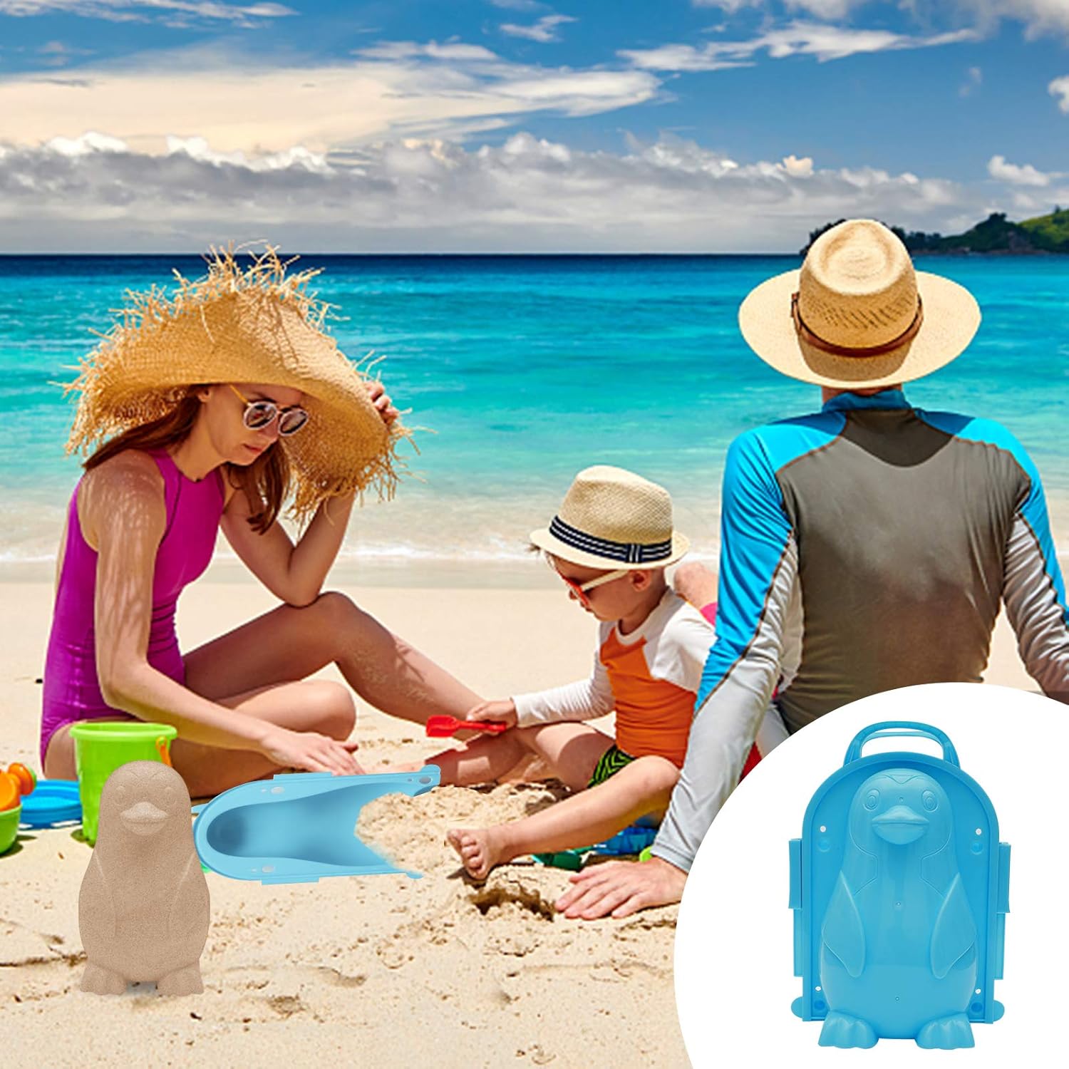 Holady 3D Penguin Shape Snow and Sand Mold for Kids and Adults - Outdoor Activities and Beach Toy