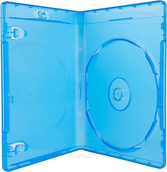 حالات Blu-Ray واحدة بسمك قياسي 12 مم مع شعار Blu-Ray منقوش (100 عبوة)