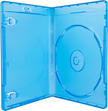 حالات Blu-Ray واحدة بسمك قياسي 12 مم مع شعار Blu-Ray منقوش (100 عبوة)