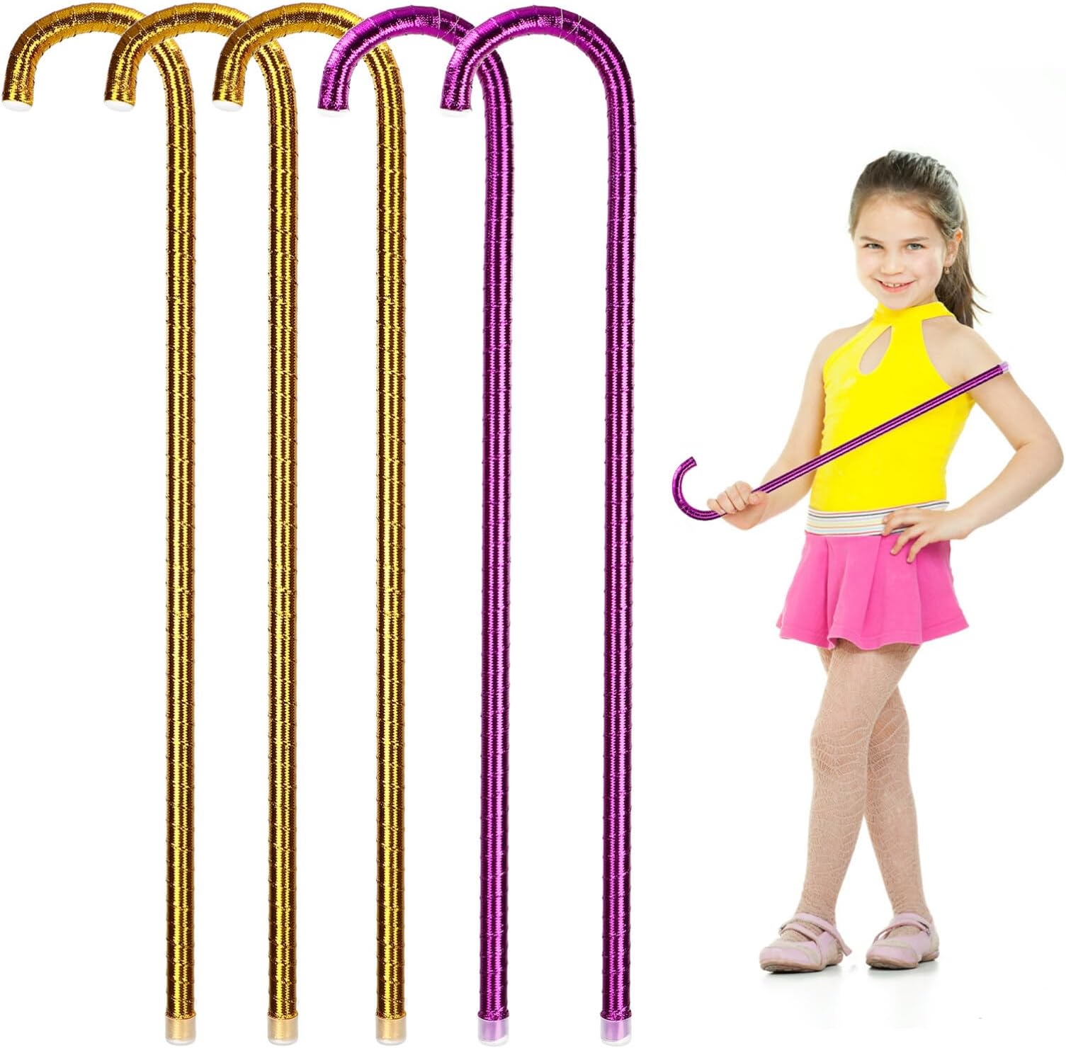 Jazz Dance Crutch 23.62 Inch Lightweight Kids Walking Stick Stage Performance Props Decorative Accessory for Costume Party and Dance Show