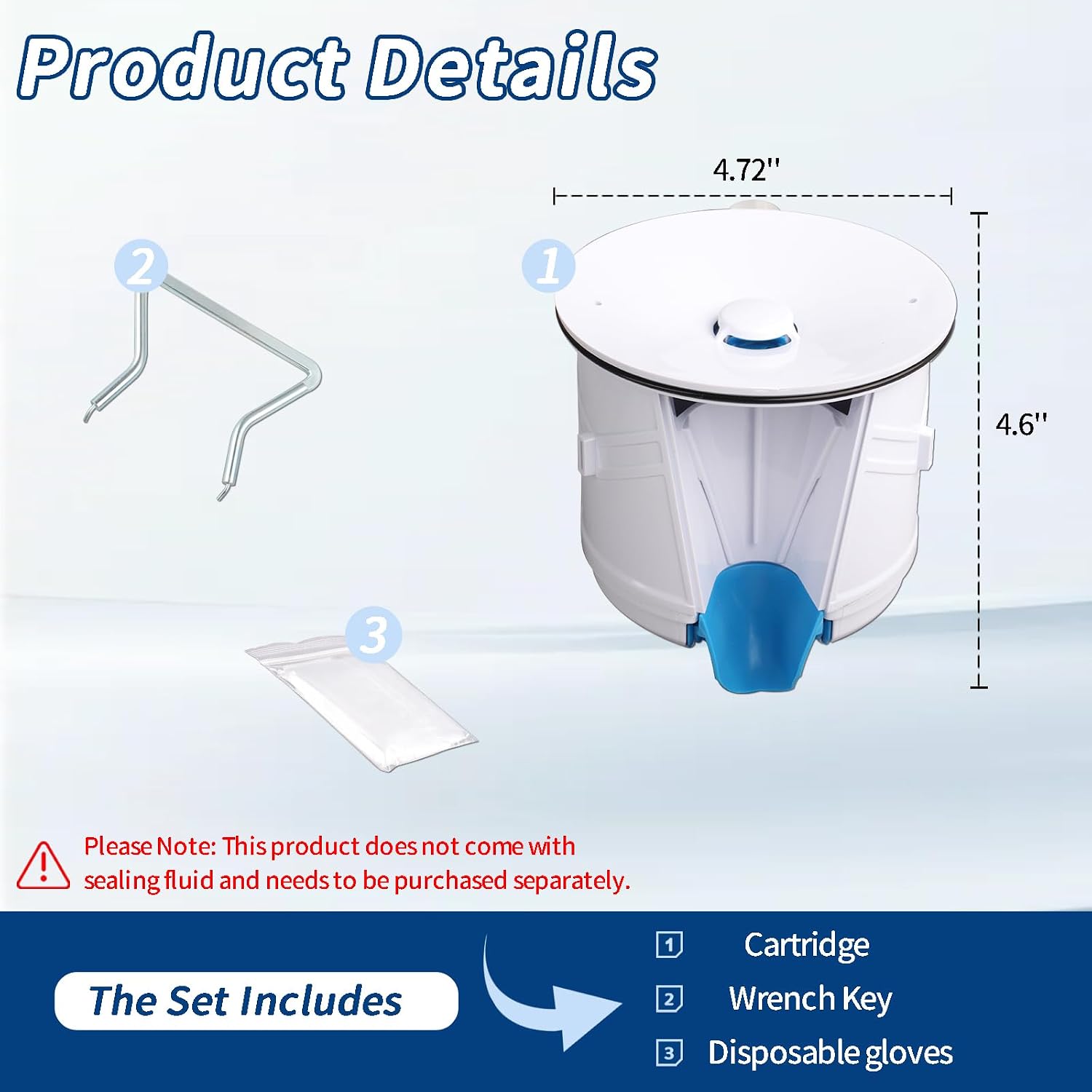 WES-150 Waterless Urinal Cartridge, Compatible with All Sloan Waterfree | For Sloan/Falcon/Bobrick waterfree urinals, Includes Wrench Key & Gloves, Control odors and conserve water.