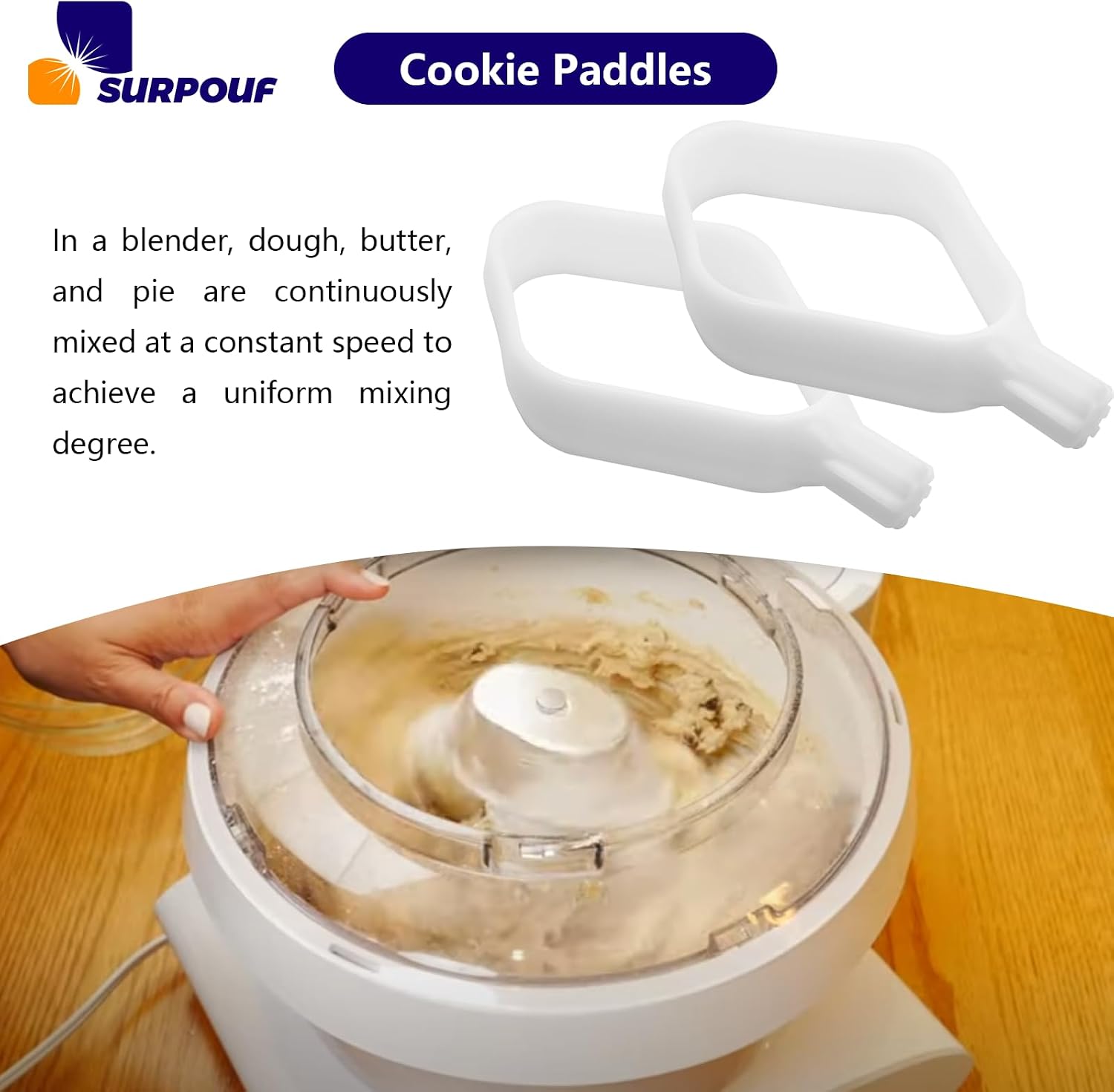 Cookie Paddles Fits for Universal Plus & NutriMill Food Grade Stand Mixers Replacement Parts(2-Pack)