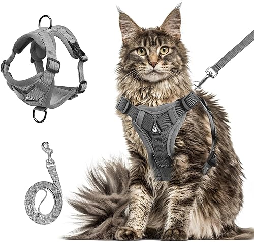 Wanheart Summer cat Chest Harness and Leash, Anti-Escape Adjustable Soft