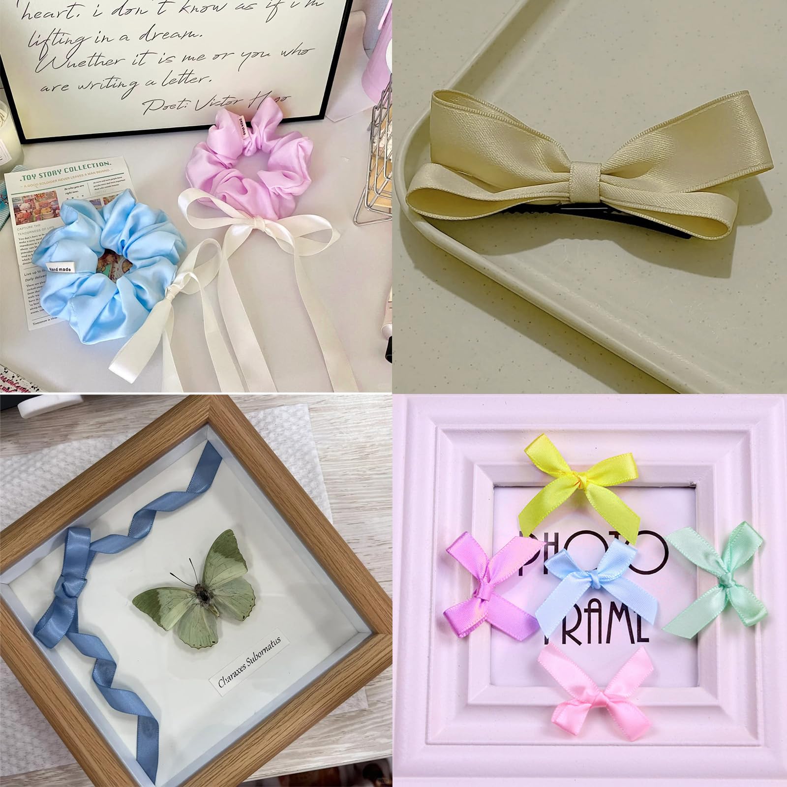 Snapklik.com : Double Face Pink Satin Ribbon 3/8 Inch X 50 Yards ...