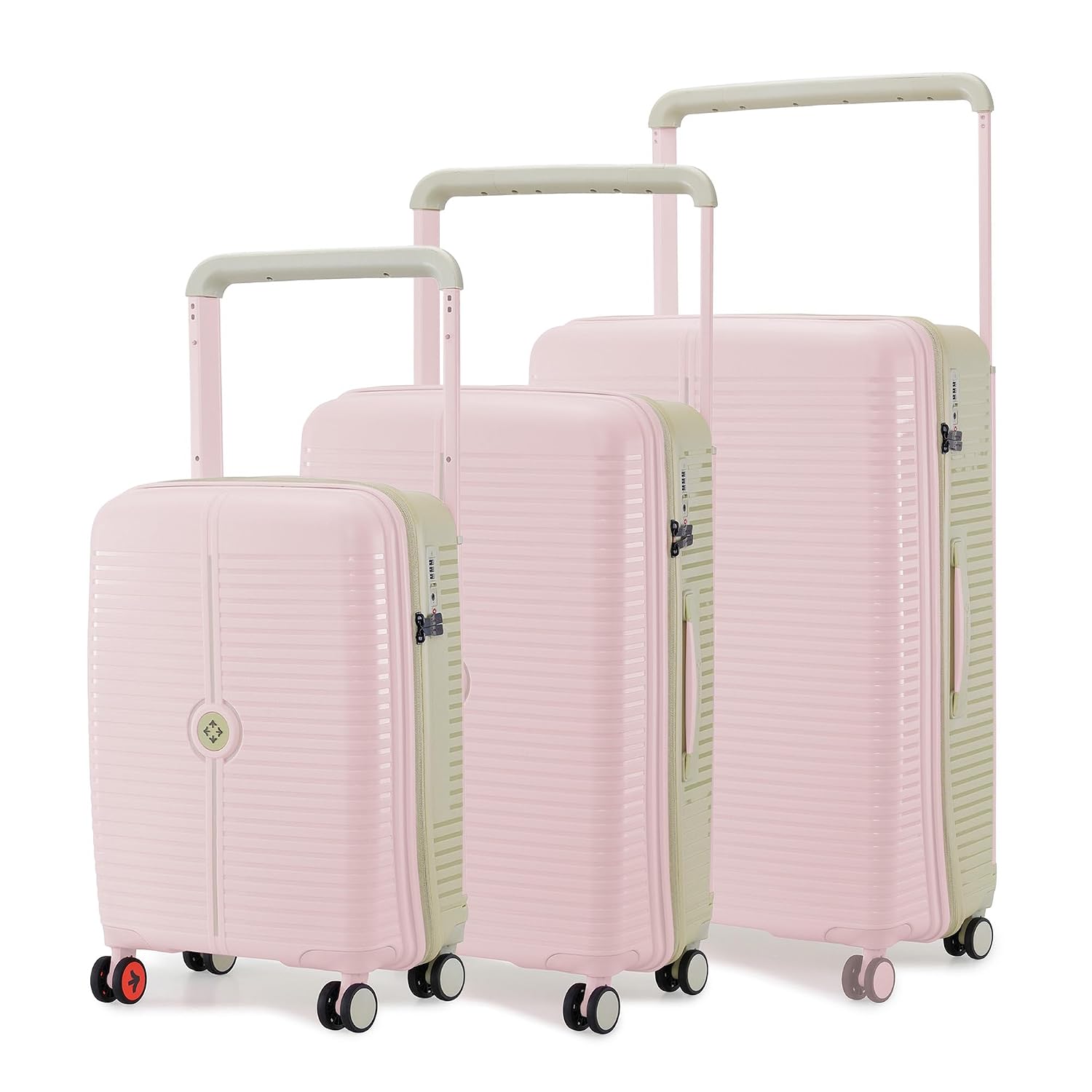 Nasher Miles Dubai TSA Lock Hard-Sided Polypropylene Wide Telescopic Handle 8 Wheels Double Spinner Luggage Set of 3 Pink ... - Review, Price and Buying Guide