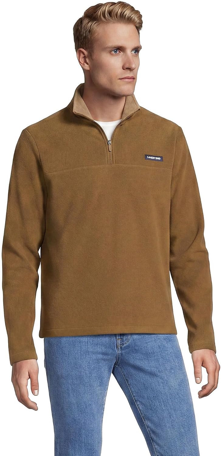 Lands' End Men's Anyweather Fleece Quarter Zip Pullover