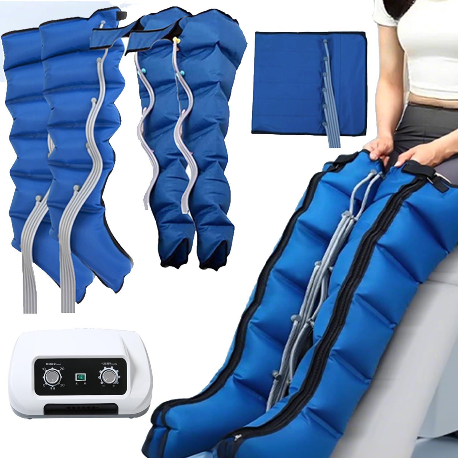 Masajeador De Drenaje Linfático, 6 Cavidades XXL Presoterapia Para Casa Masajeador De Compresión De Aire Eléctrico Para Brazo, Cintura, Máquina De Masaje De Piernas Dolor Relajado Reducir