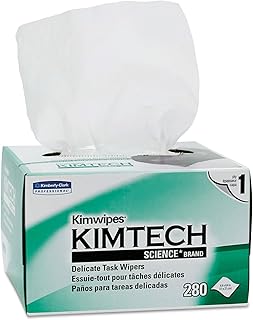 Kimtech 34120 KIMWIPES Delicate Task Wipers, 1-Ply, 4 2/5 x 8 2/5, 280/Box, 30 Boxes/Carton