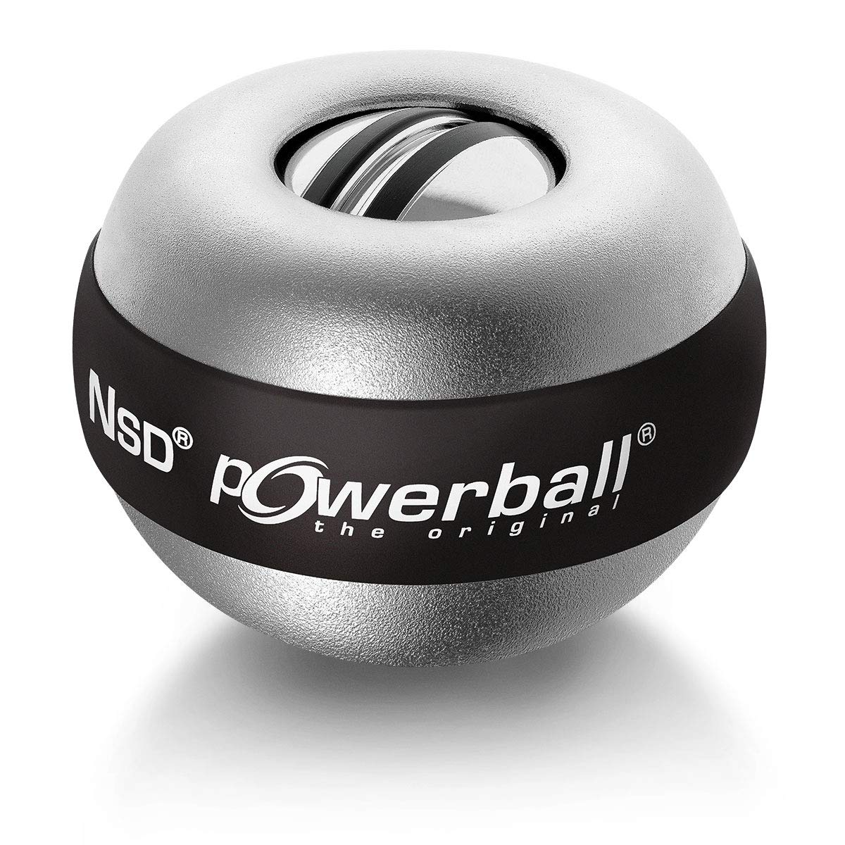 Powerball Il grande Titan Autostart, attrezzo giroscopico per mani grandi con meccanismo di sollevamento e contagiri, alluminio argento, l'originale di Kernpower