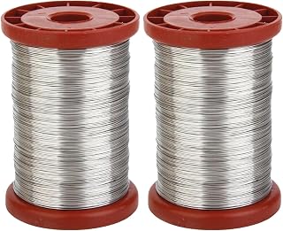 Zerodeko 2PCS Bee Hive Frame Stainless Steel Support Wire - 500G Foundation Embedding Wire for Beehive Frames - Hand Tool for Beekeeper Beekeeping Supply Maintenance