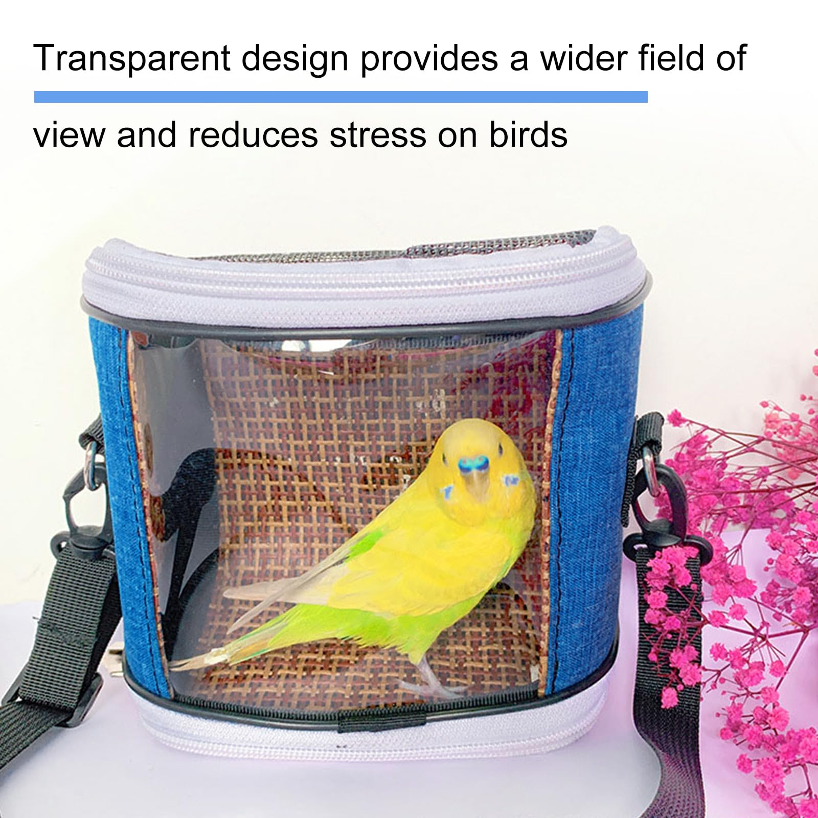 Zaino per uccelli, contenitore di trasporto per uccelli, Bird Travel Bag, Bird Travel Bag, Uccelli, Borsa da viaggio per pappagalli, parrocchetti, piccoli animali per viaggi, escursioni, campeggio, 16