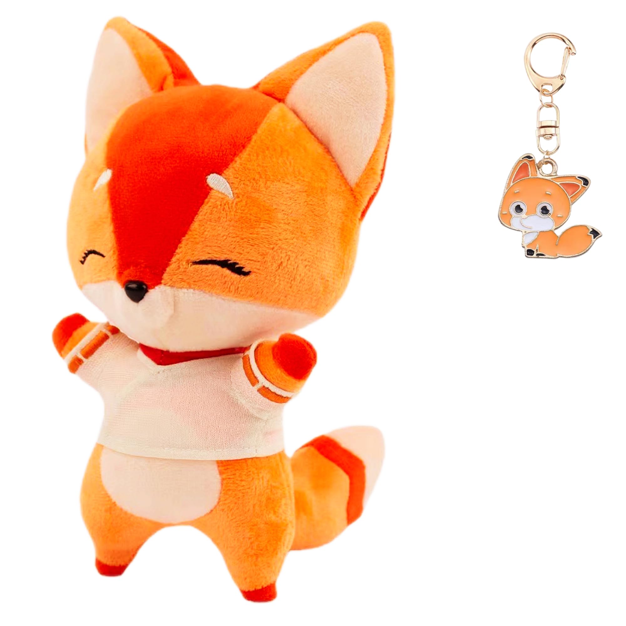 Kiriko Fox Plushie, Plush Doll, Stuffed Animal, Cute Soft Sofa Cartoon Pillow Cushion, 10 Inch