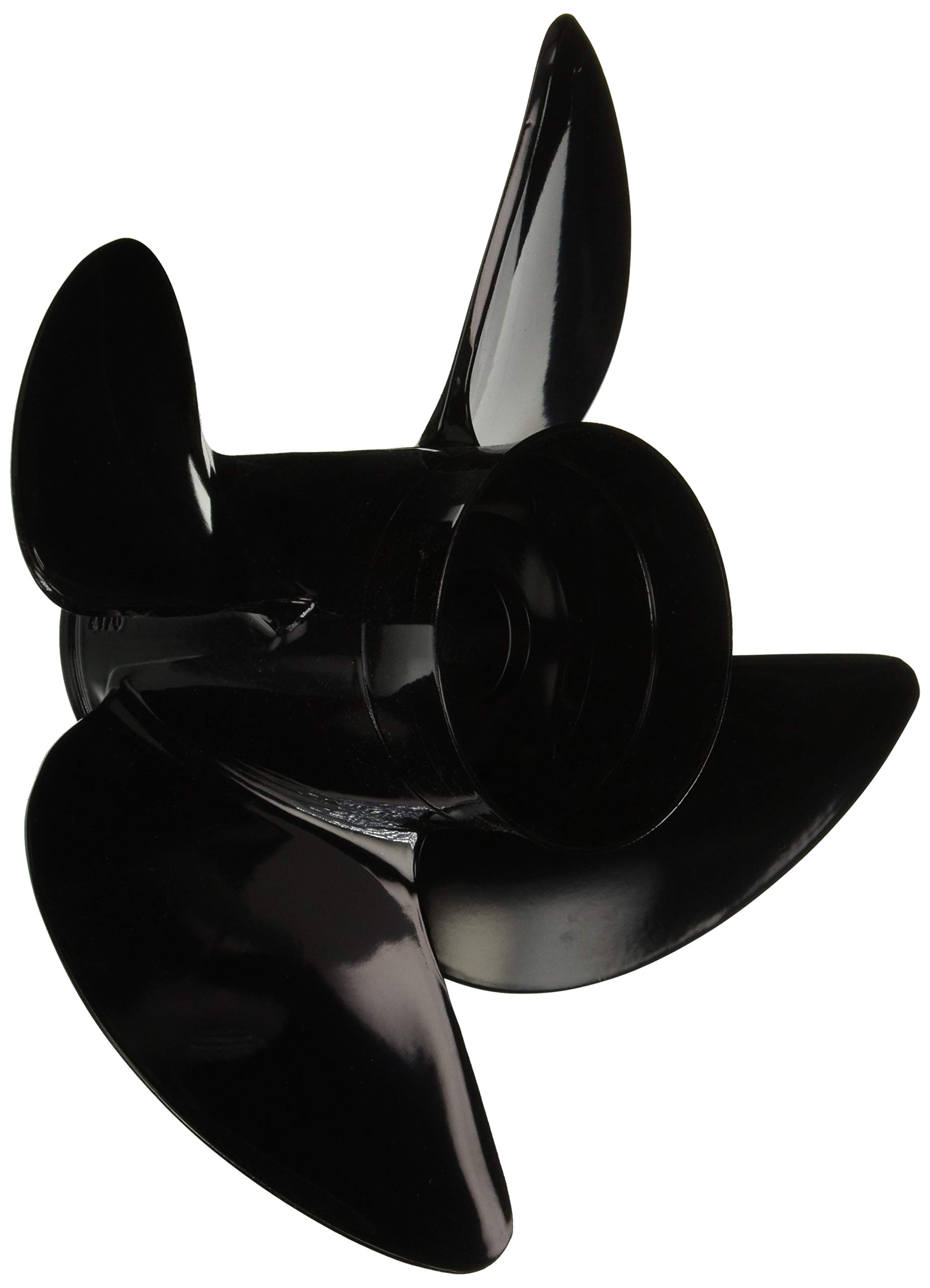 Turning Point Propellers 21431730 Hustler 4-Blade Aluminum Propeller for 40-150 HP Engines with 4.25" Gearcase - 13.25" x 17", Right Hand Prop LE1/LE2-1317-4