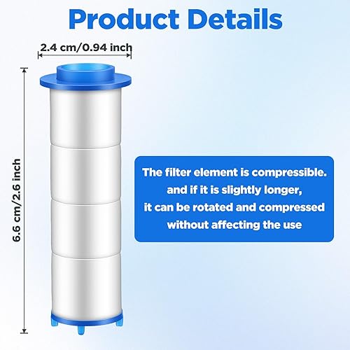 Miniatura 2 de 10PCS Shower Head Filter Replacement, 2.4 Inch Shower Dropse Head Filter, Pp Cotton Replacement Cartridge, Suitable for Various Specifications of