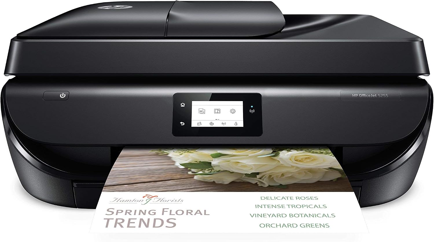 HP OfficeJet 5255 Wireless All-in-One Printer Compatible with HP Instant Ink and Amazon Dash (M2U75A) Black (Renewed)
