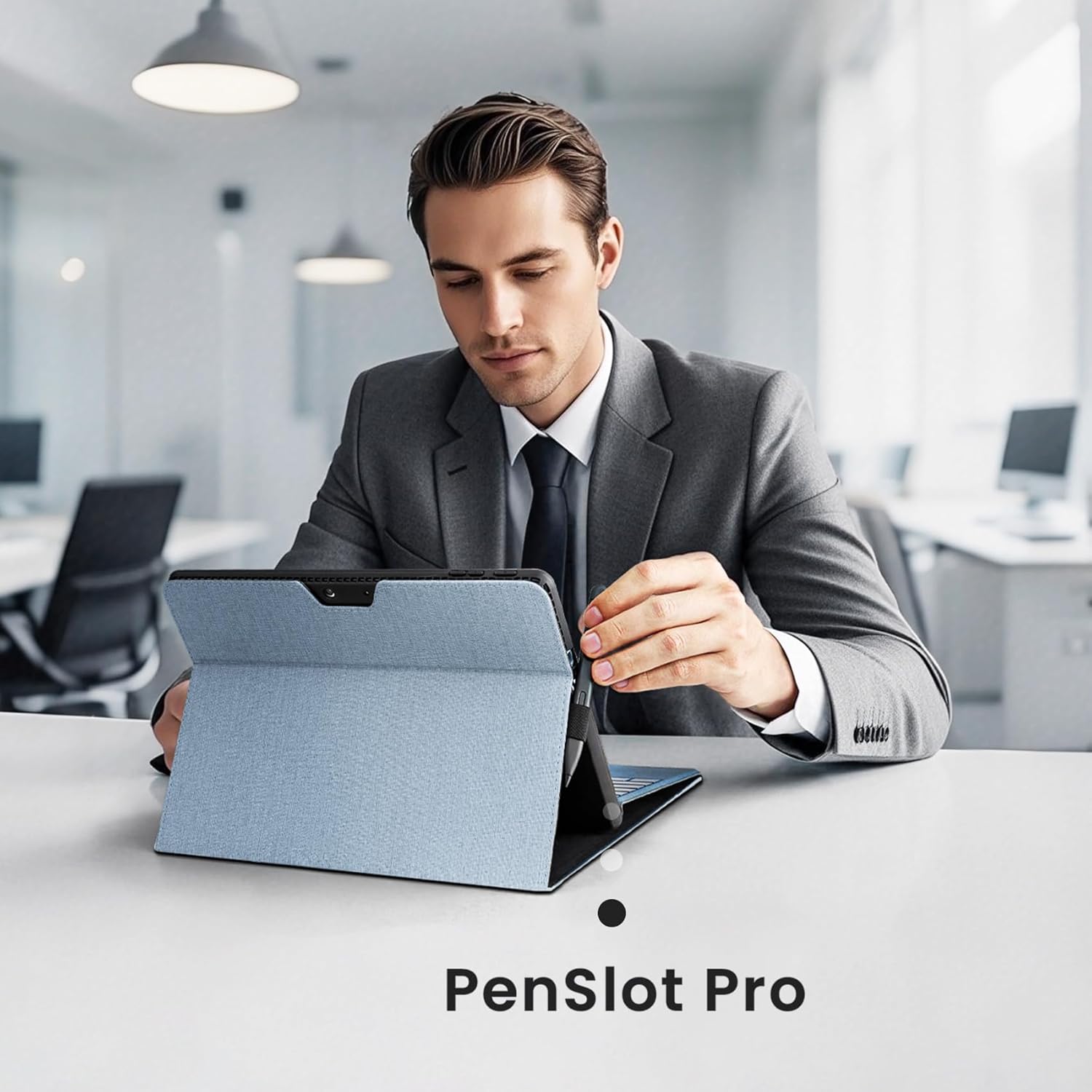 Omnpak Microsoft Surface Pro 11/10/9 Case, Lightweight Protective, Multiple Angle, Stylus Holder, Designed for Surface 11th Edition AI 2024/Pro 9 5G 13" 2022, Compatible with Type Cover Keyboard - Image 7