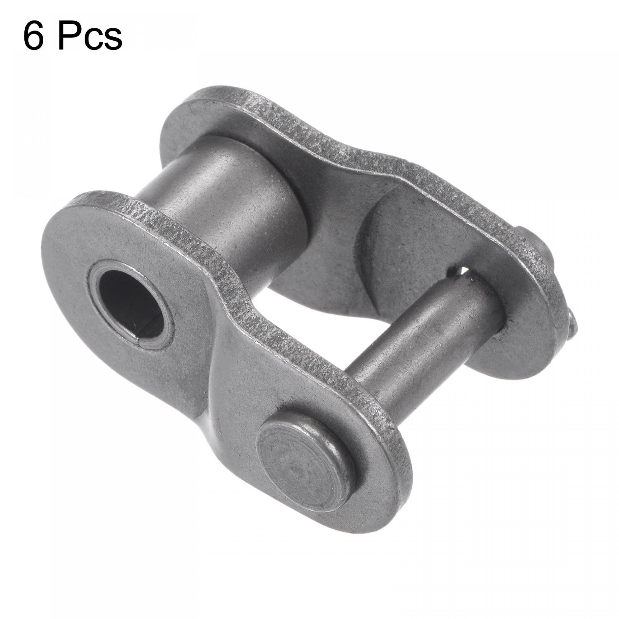 uxcell 6Pcs #80 Chain Offset Half Link Roller, 1" Pitch Carbon Steel, Standard Chain End Connector Split Links for 16A Chain — Amazon image 3