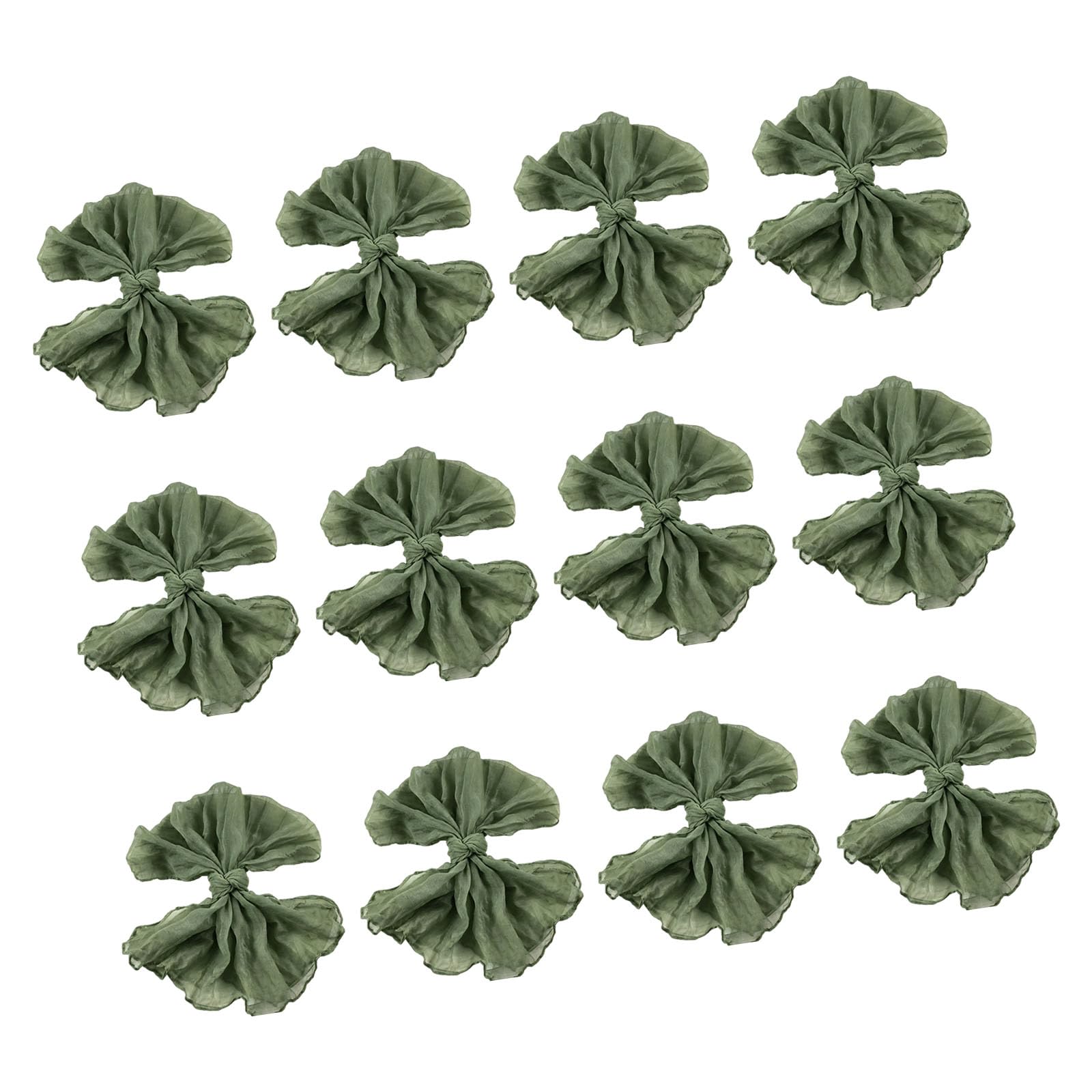 Elnwnnkc Of 12 Bohemians Styles Chiffons Gauze Napkins Polyester Fiber Portable and Breathable for Dining Table Decoration Decorative Party Napkins