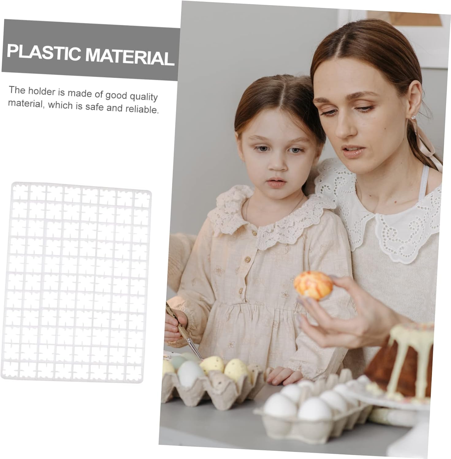 Egg Tray Organizer for Refrigerator Egg Basket Protective Holder Storage Container for Structure Safe