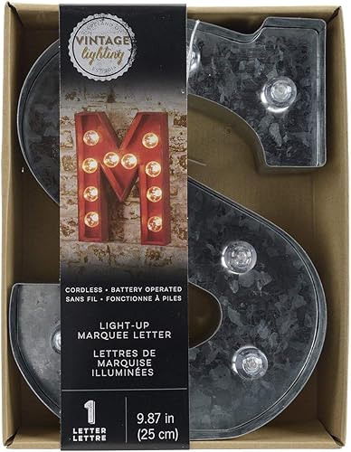 Vista 18 de Darice - Cartel de metal plateado con forma de letra Plata