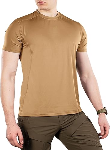 M-Tac Camiseta táctica de manga corta Camiseta de entrenamiento de gimnasio para hombre, militar, ultra ventilada, para entrenamiento atlético