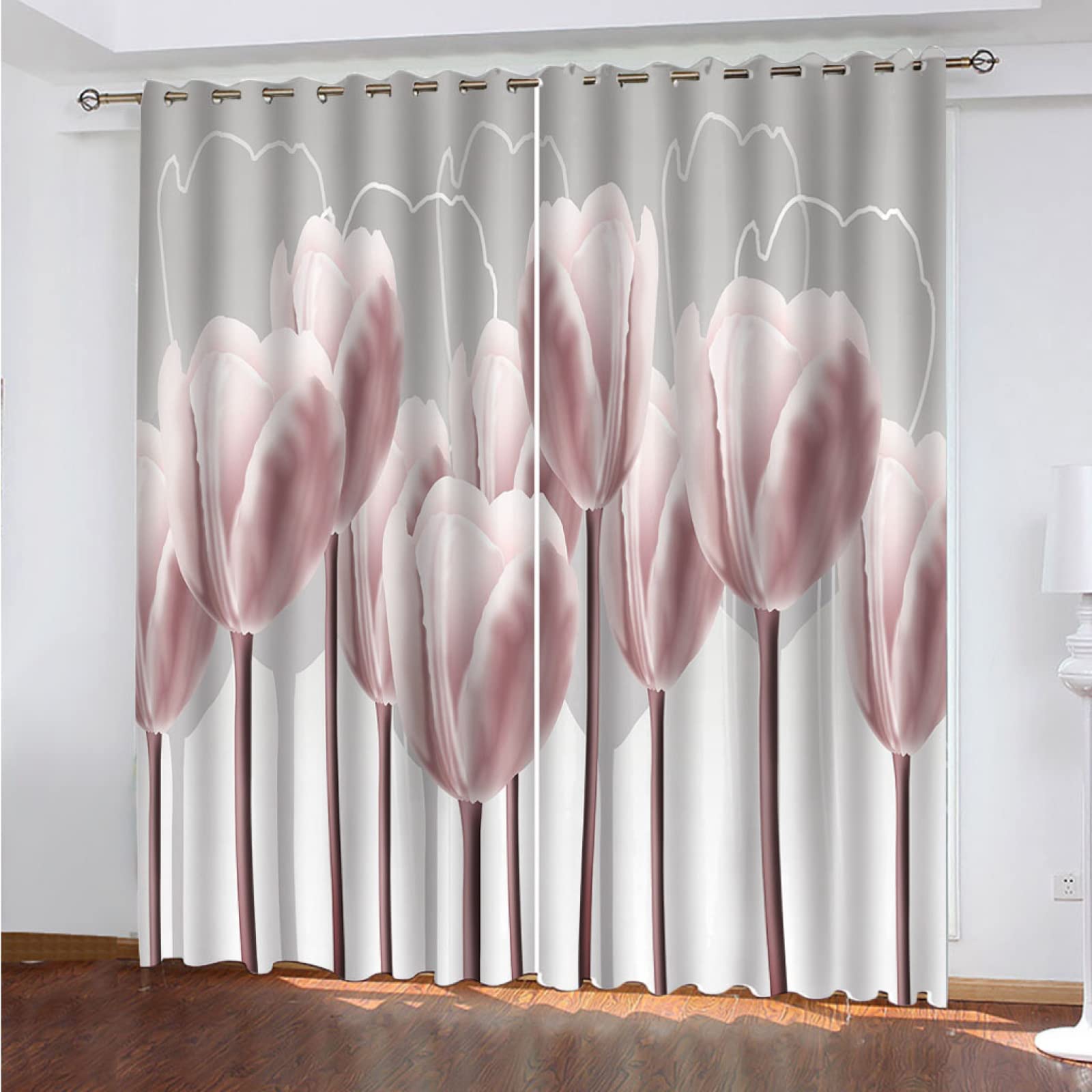 Draperies tombé lourd occultantes pour bloquer la lumière du jour dans la chambre