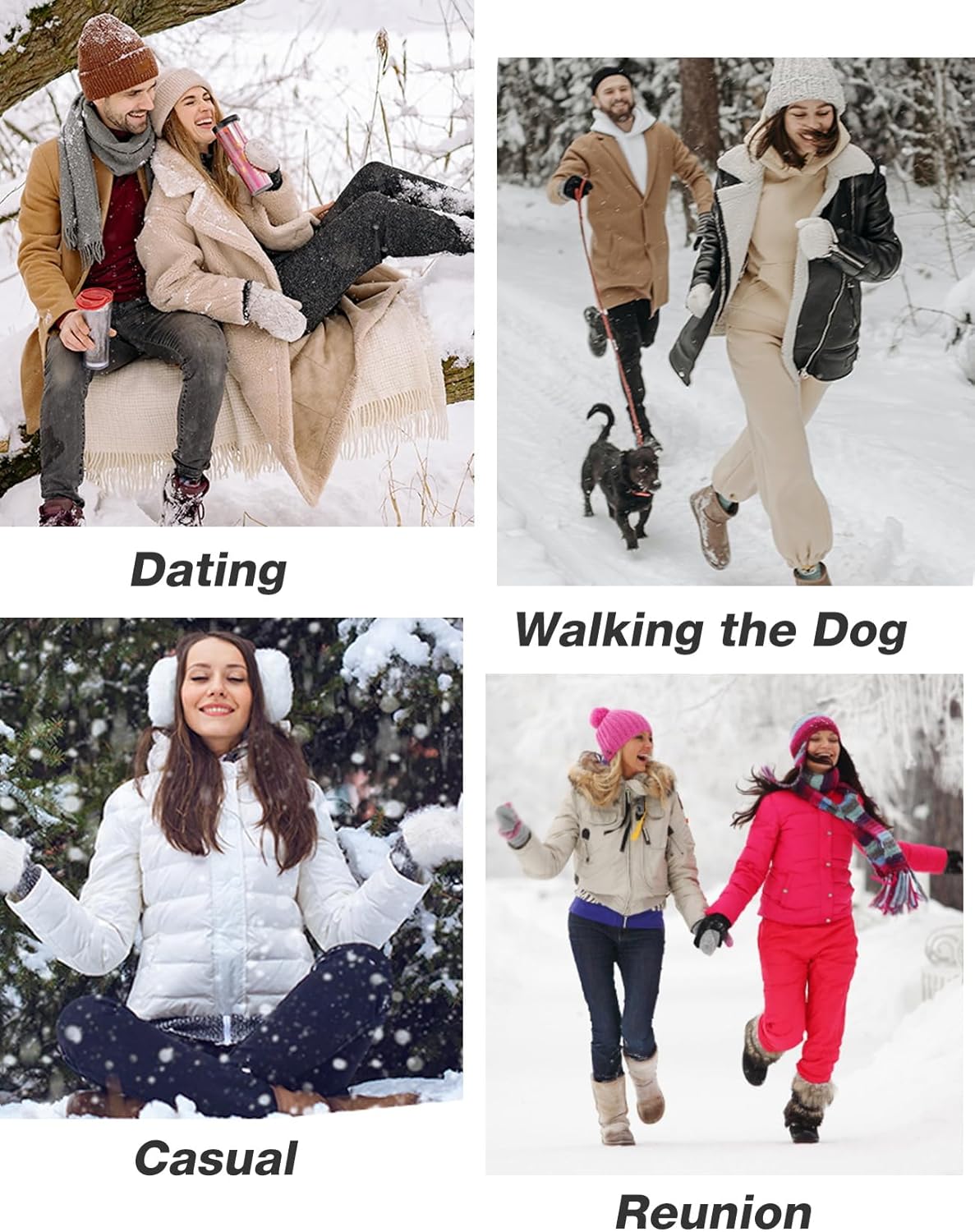 Flygo Women's Winter Warm Fleece Joggers Pants Sherpa Lined Athletic Active Sweatpants - Image 7