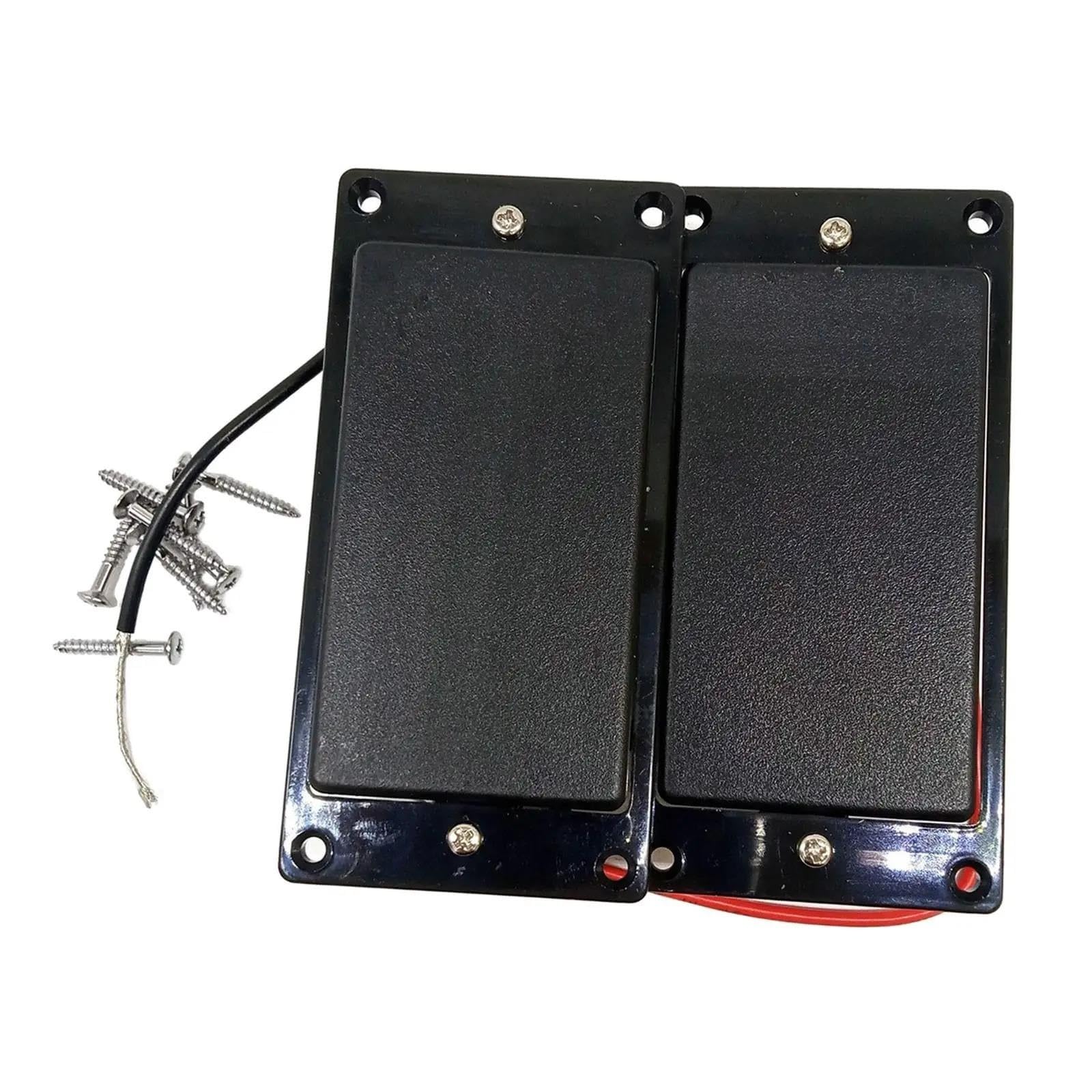Pastilla De Guitarra Eléctrica Profesional Juego De Pastillas Humbucker | Reemplazo/actualización de puente y mástil de cerámica de doble bobina negra encapsulada