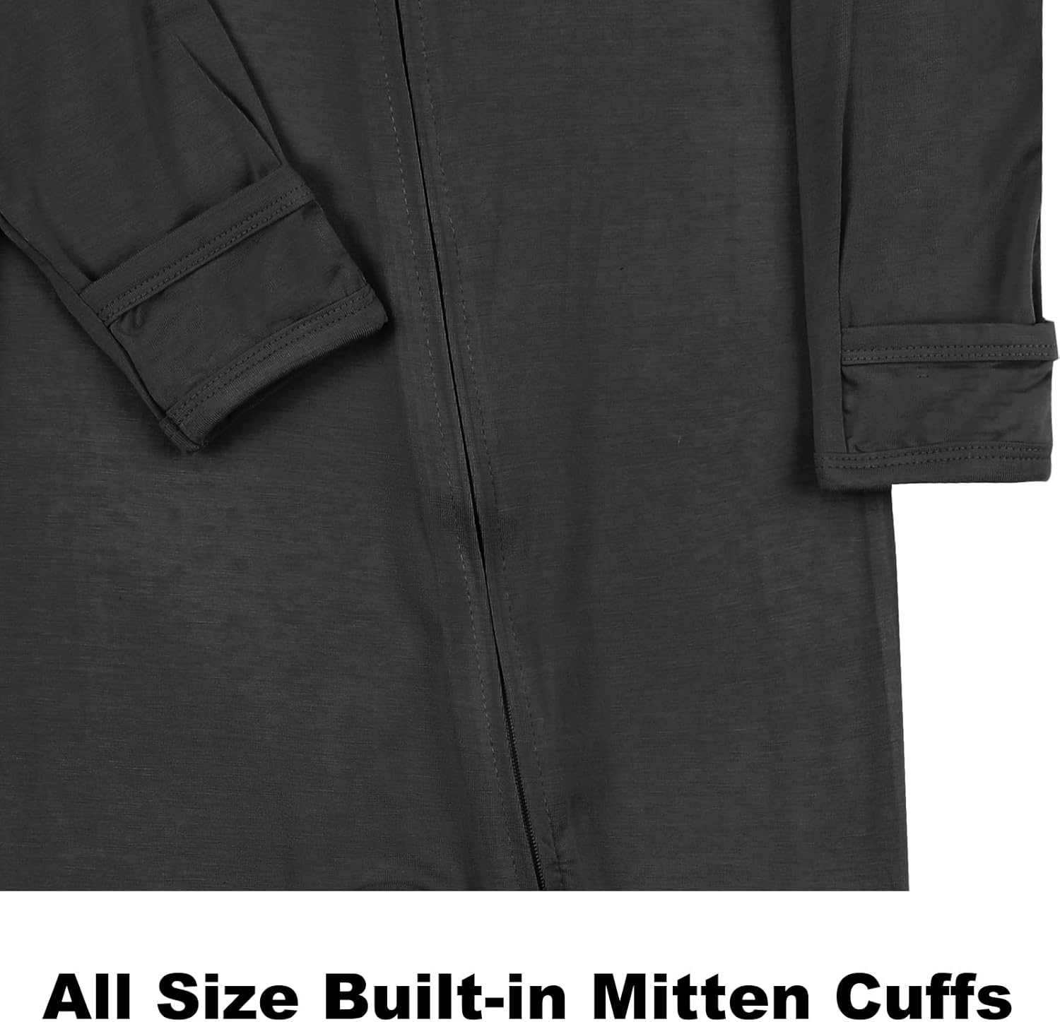 Aablexema Baby Footless Pajamas Zipper with Mitten, Rayon from Bamboo, Infant Long Sleeve Romper Pjs - Image 6