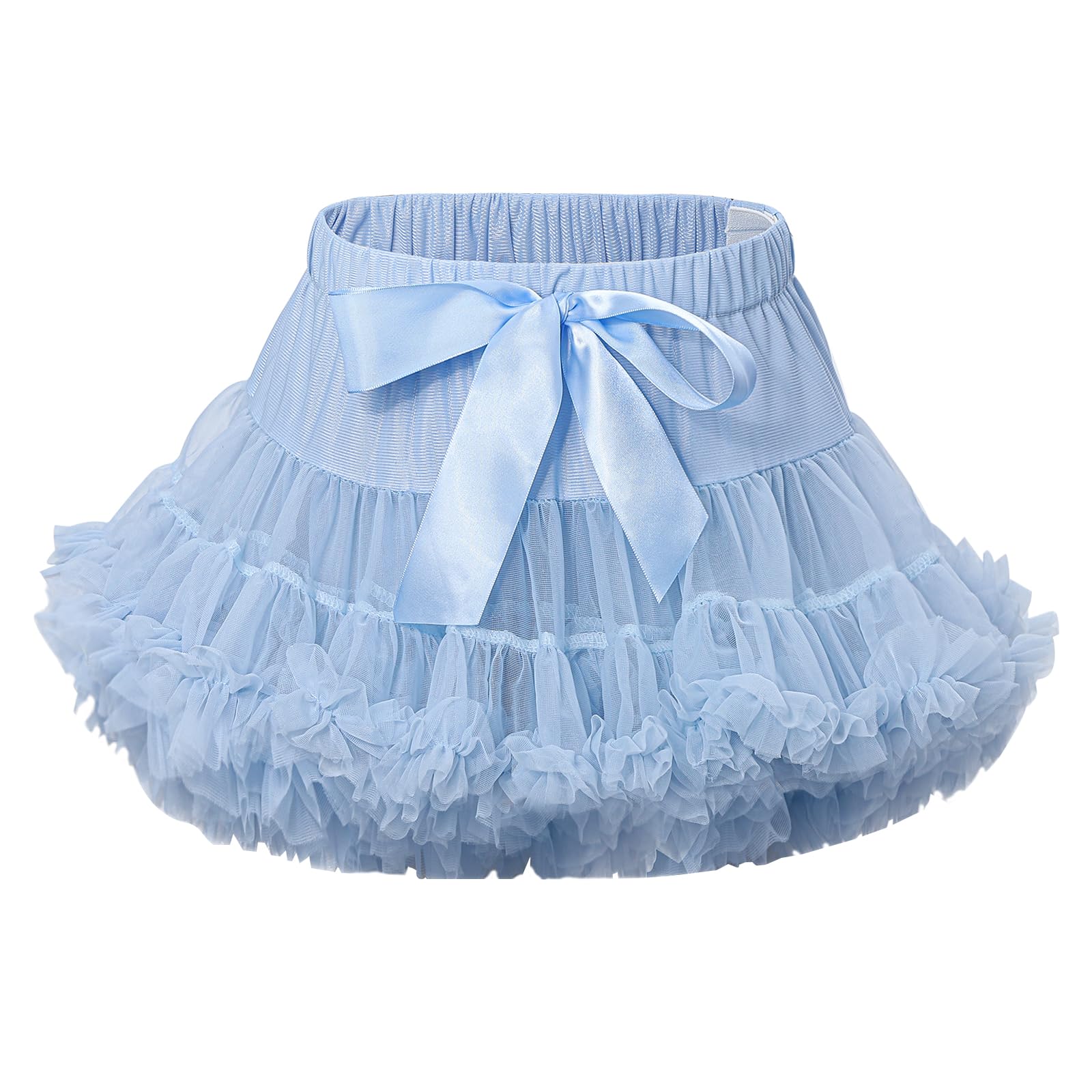 LACOFIA Falda Tutú Niña 3 Capas Tul Baile Princesa Cintura Elástica Ajustable Mini Falda Burbuja Fiesta Danza Cumpleaños