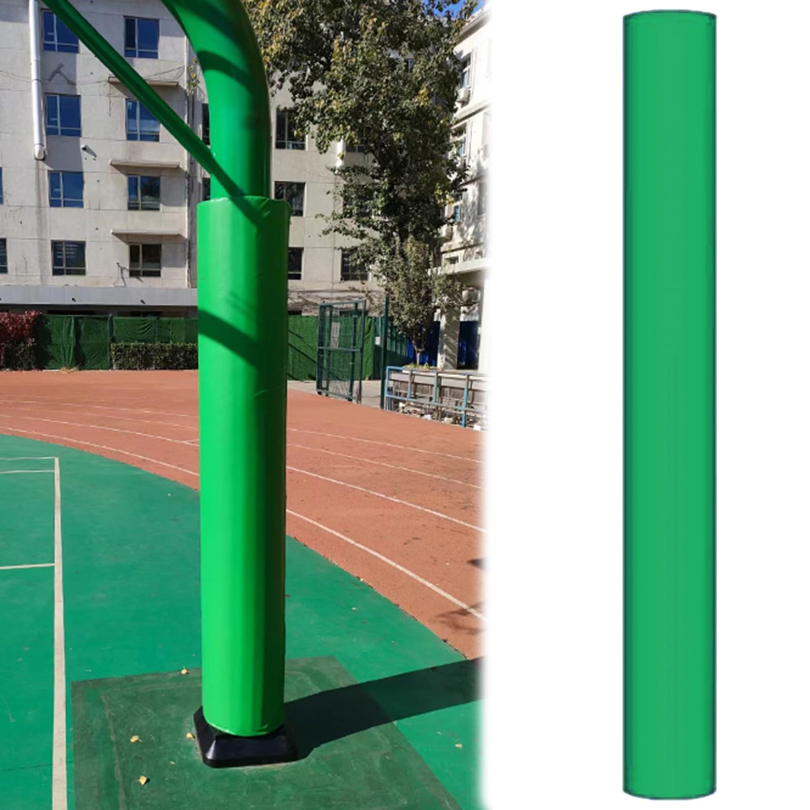Protection pour panier de basket avec mousse amovible pour poteau rond