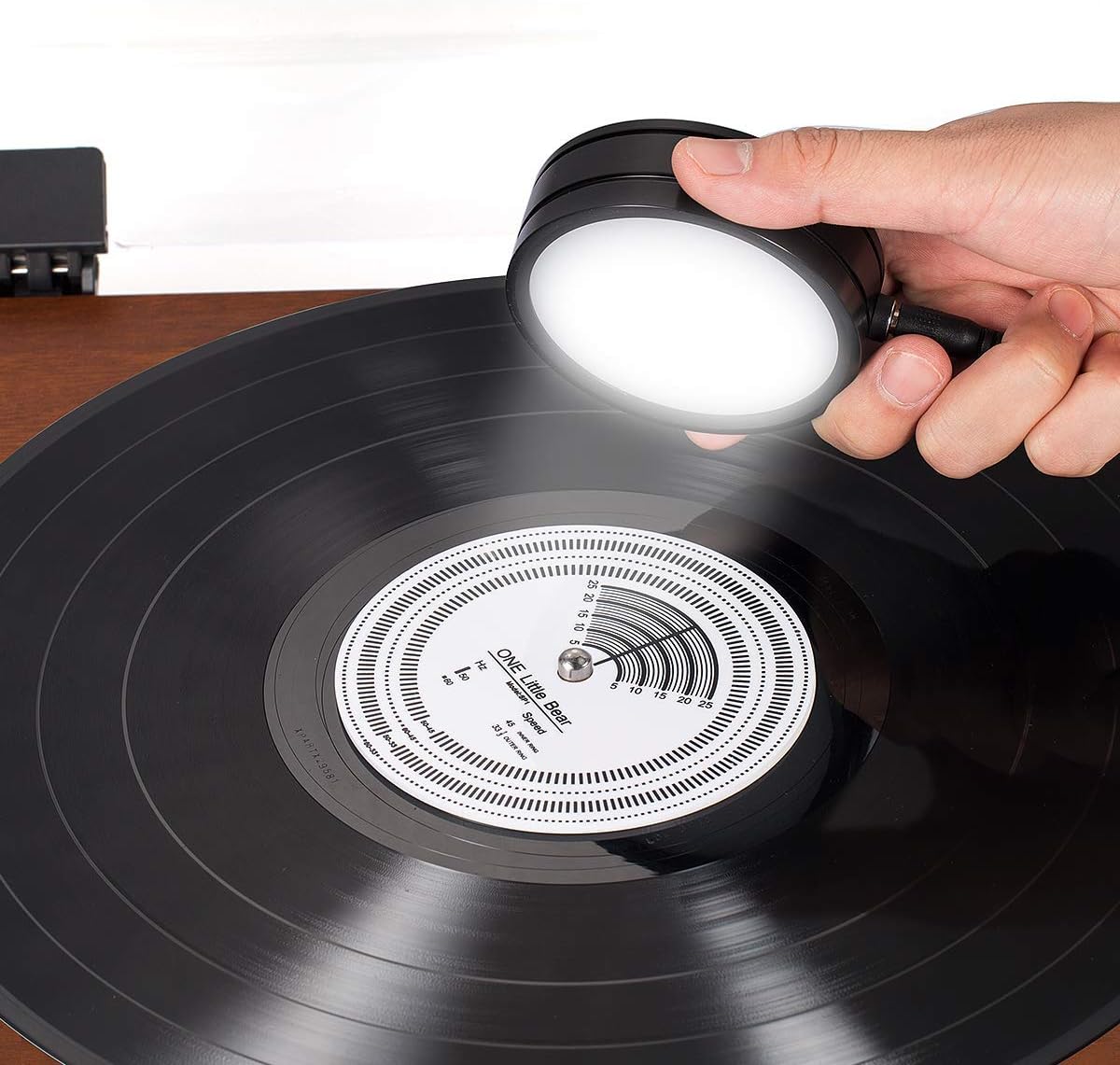 Nobsound D60 50/60Hz Stroboscopic Speed Strobe Light & Tachometer Disc for Turntable LP Record Player (Power Supply Version,Black)