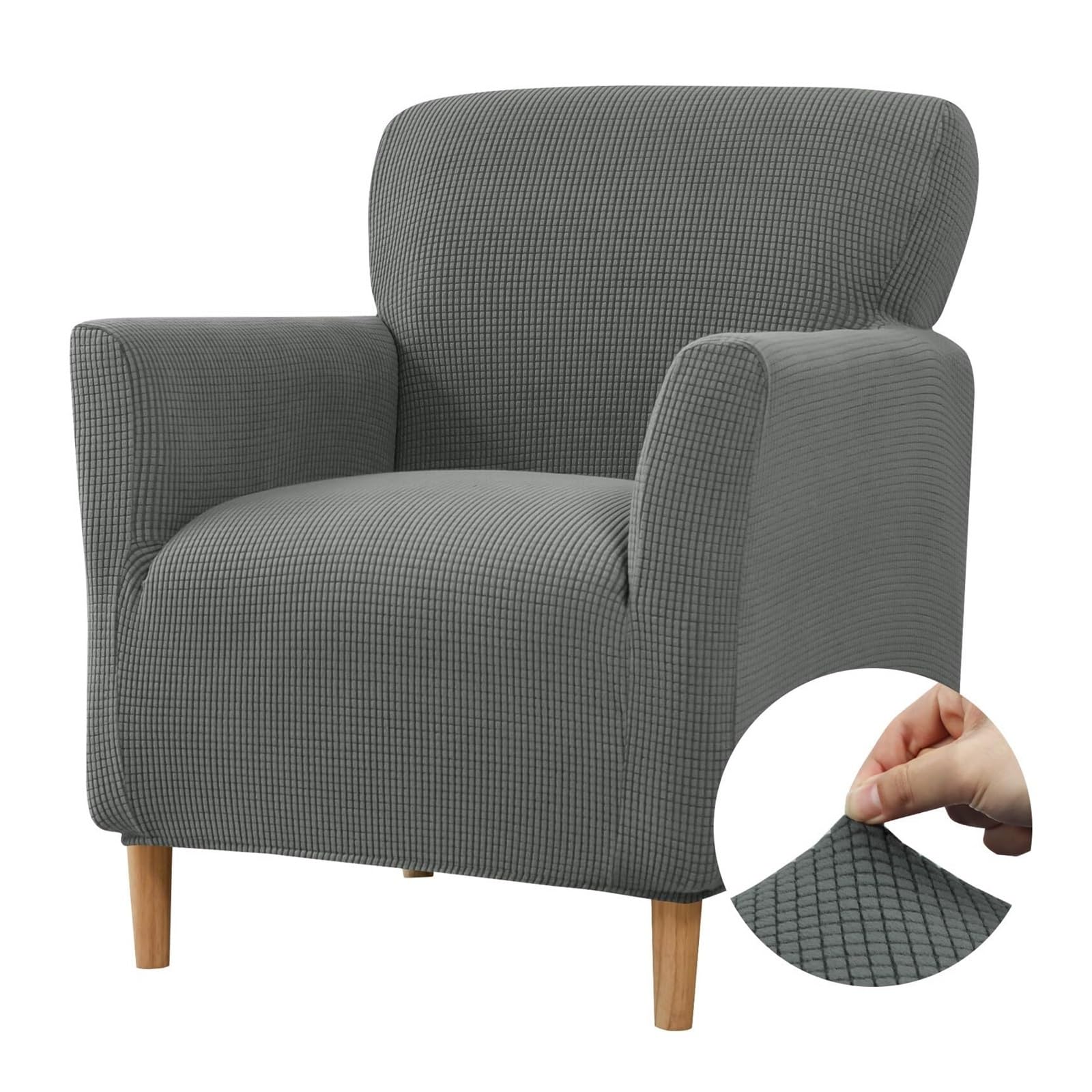 Funda de sofá elástica 1 plaza antideslizante protector ajustable de muebles 1