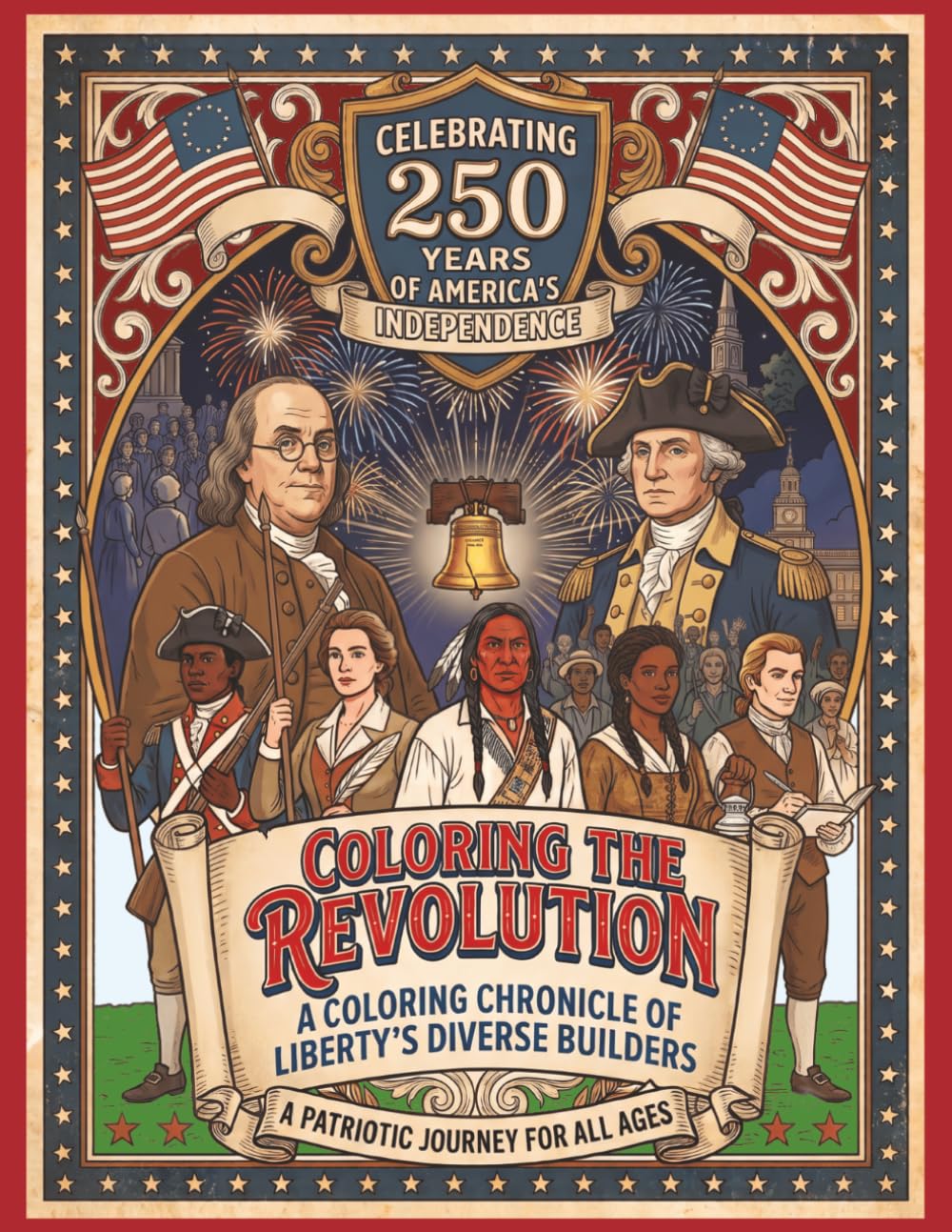 Coloring the Revolution: A Coloring Chronicle of Liberty's Diverse Builders (Happy 250th Birthday, America!)