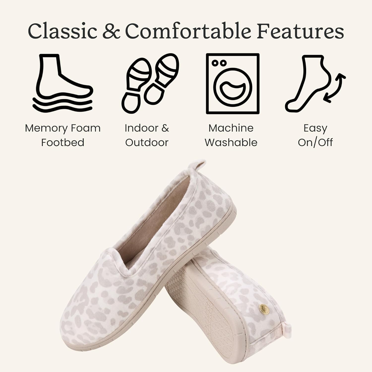 Dearfoams womens Memory Foam Slipper Gifts for Her - Rachel Closed Back House Shoe - Image 4