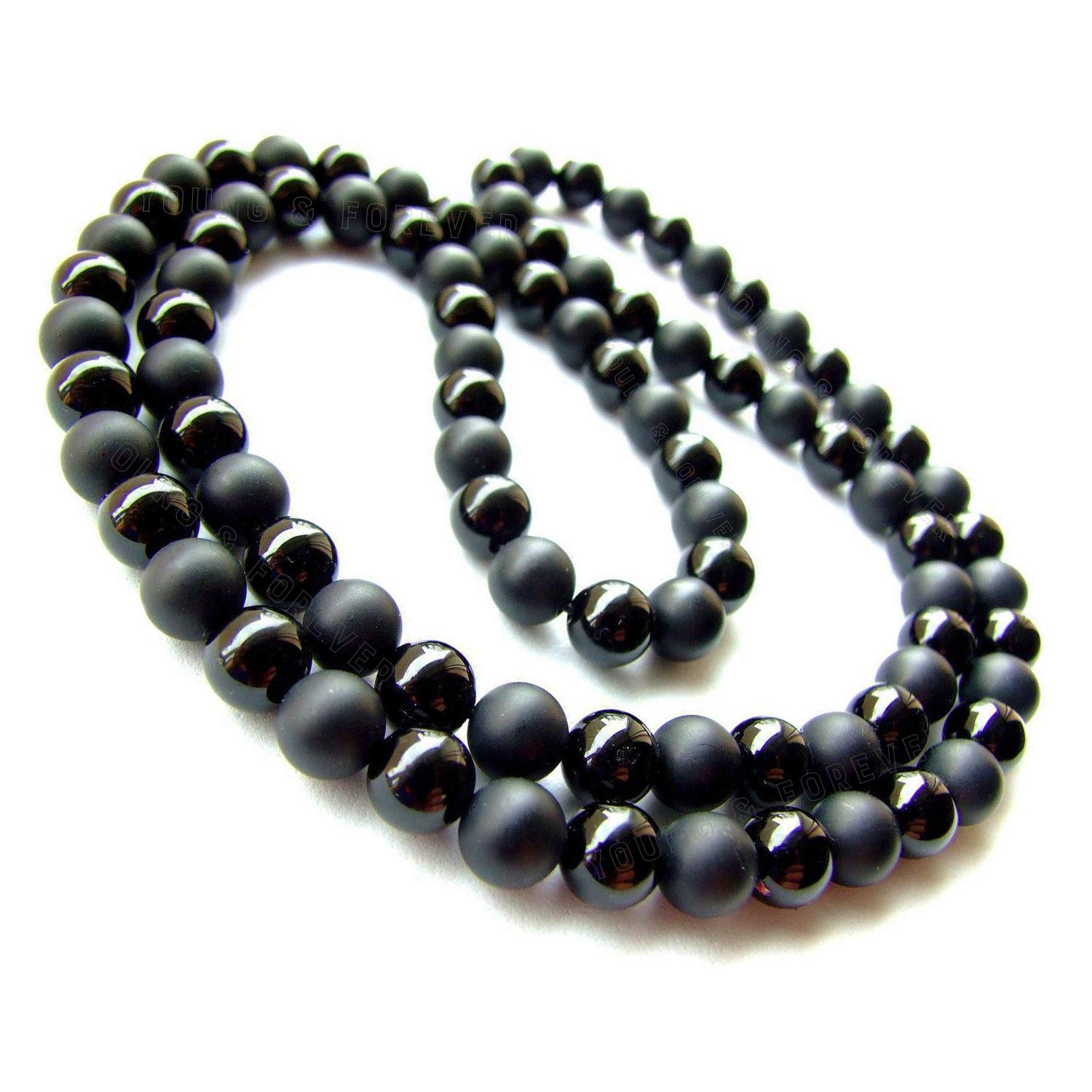 Gift D'vine Spiritual Natural Semi Precious Stone Jewellery Necklace Hematite Lava Rock Lapis Lazuli Reiki Men Necklace Buddha Beads and Men Necklace Long-image-40