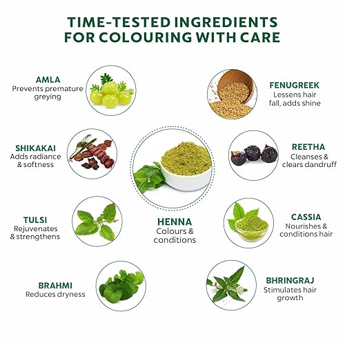 Miniatura 4 de INDUS VALLEY Polvo de henna bio orgánico a base de hierbas (3.53 oz), color de cabello de henna 100% puro, tinte para el cabello 100% natural, sin