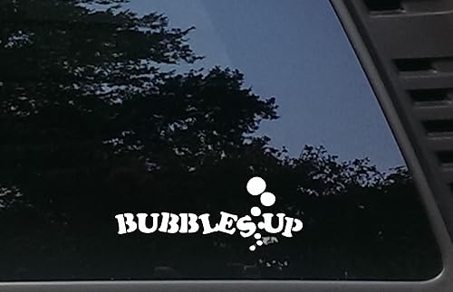 Bubbles UP - Adhesivo de vinilo troquelado de 7 x 2 34 pulgadas para ventanas, automóviles, JDM, camiones, parachoques, cajas de herramientas,