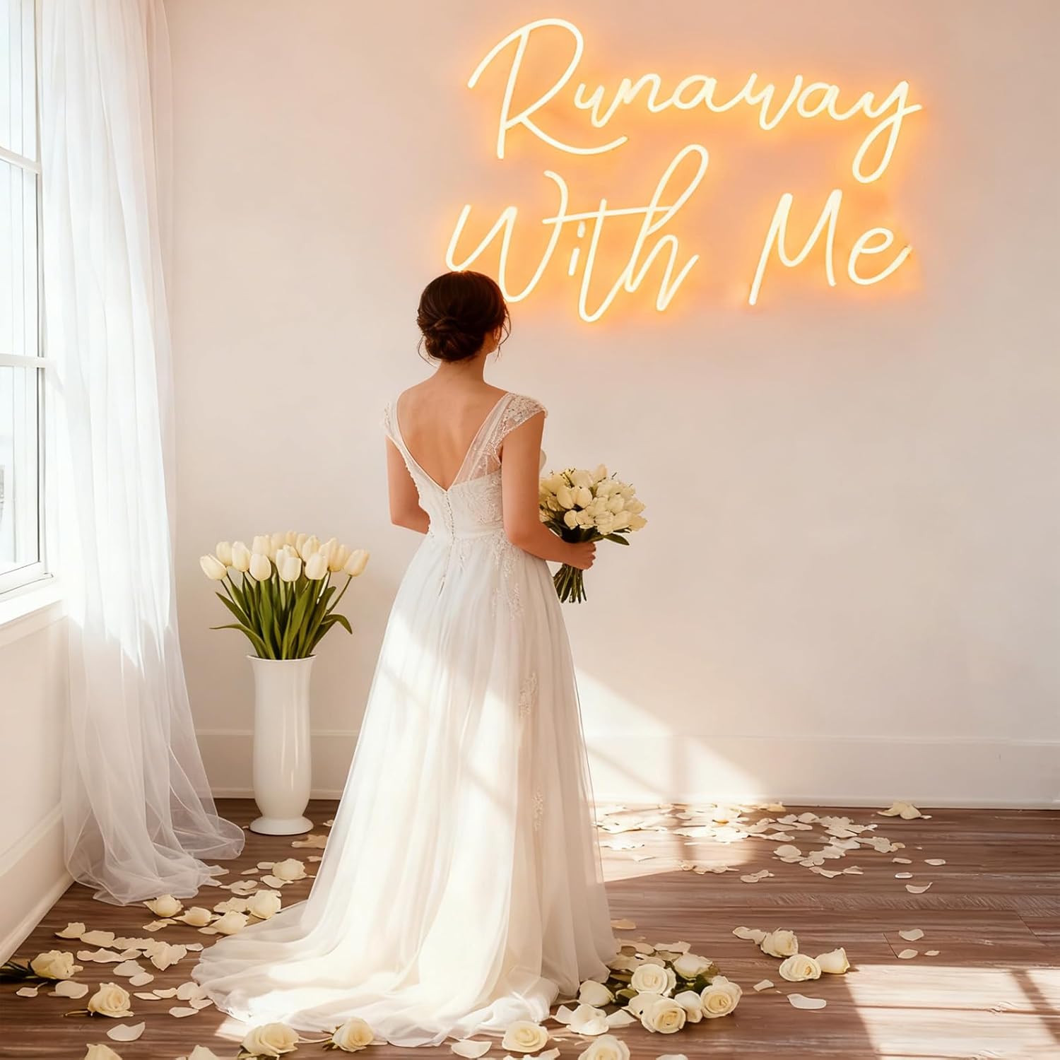 Customizable Neon Signs, Dimmable & Rechargeable Neon Light Signs for Wall Decor, Office, Man Cave, Bar, Bedroom, Christmas Gifts, Anniversary Presents, Personalized Neon Sign Large LED Illuminated Signage - Image 2