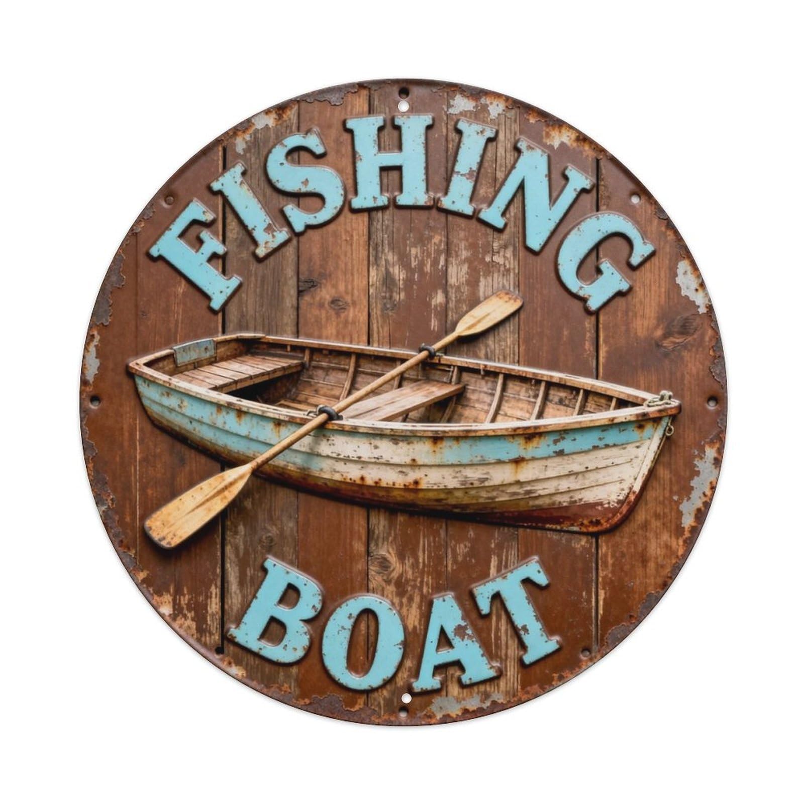 Fishing Boat Metal Tin Sign Plaque