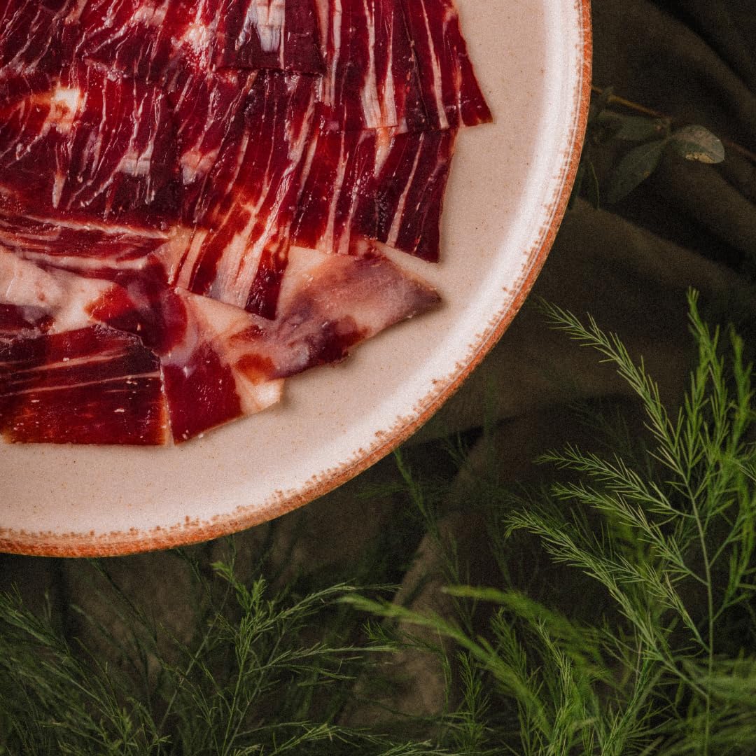 Maximiliano Jabugo - Jamón de Cebo de Campo 100% Ibérico | Estuche 80gr Loncheado a Mano a Cuchillo | Criado en Libertad | Curación Lenta +30 Meses | Certificado