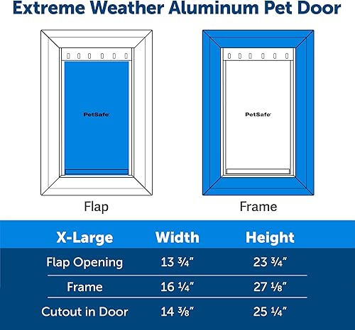 Miniatura 11 de PetSafe Puerta de aluminio para mascotas para clima extremo, grande