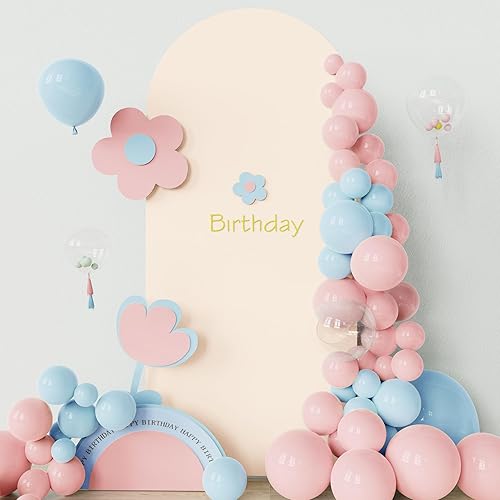 Miniatura 4 de Asee'm Cubierta de arco de boda de 6 pies, color beige, ajustada, cubierta de elastano ajustable de 2 caras, cubierta de fondo para decoración de