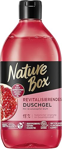 Nature Box revitalisierendes Duschgel mit Granatapfel-Duft (385 ml), Duschpflege mit