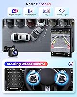 Vista 5 de Radio de coche Android 13 4G + 64G para Ford Focus 2012-2018, Rimoody Car Stereo Wireless Carplay Android auto GPS 5G-WiFi Mirror Link 9.7 pulgadas