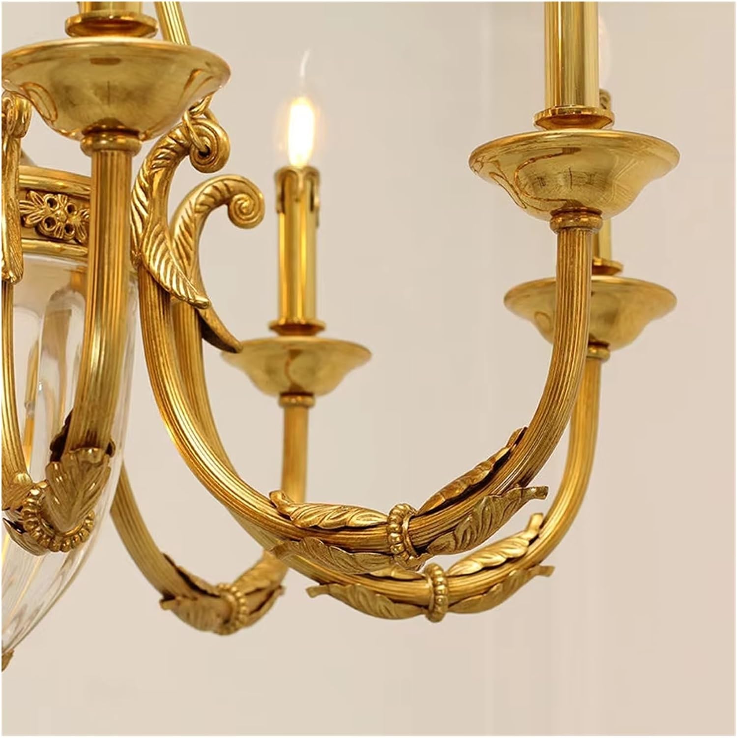 Classical Luxury Pendant Light, Vintage Brass Candle Pendant Light,Indoor Illumination