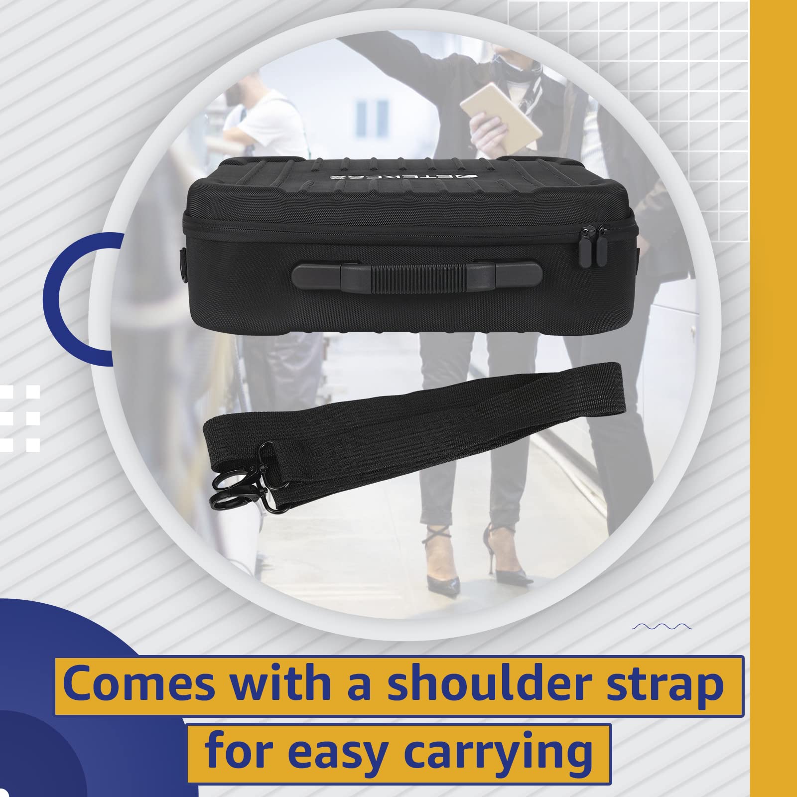 Retekess TT016 Borsa Portaoggetti Sistema Guida Turistica con Spugna Interna, Scatola Portaoggetti Portatile da 48 Slot, per Sistema Guida Turistica Retekess TT105 e TT122