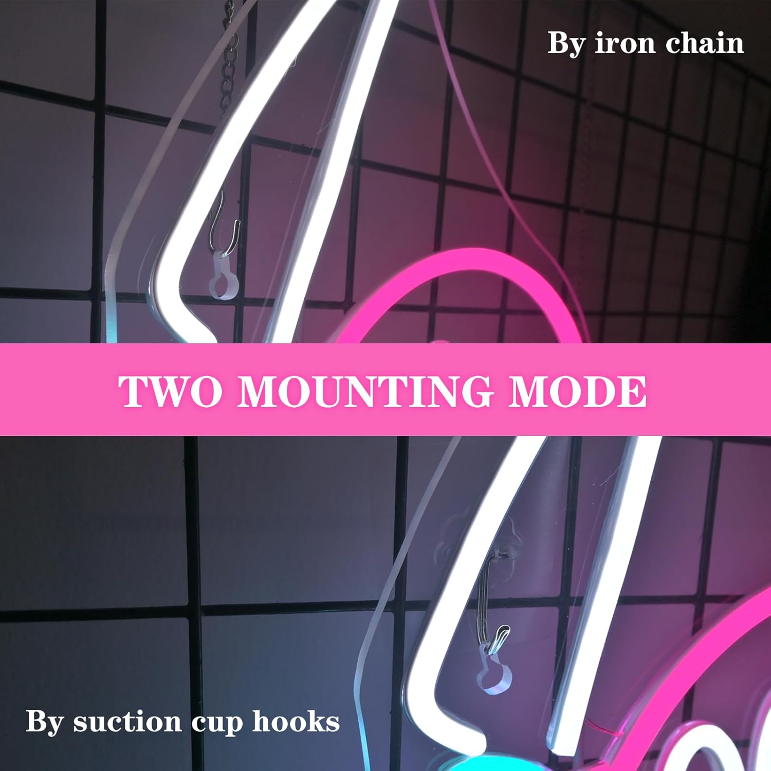 Kirbee Knife Neon Sign, LED USB Gaming Neon Light Sign for Boys Bedroom, Dimmable Cute Animal Led Signs for Wall Decor, Game Room Decoration, Gamer Fans Birthday Gifts - Image 6