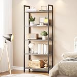 APPOLYN Bookshelf, 6 Tiers Bookcase with Open Shelves, Shelving Unit with Metal Frame for Living Room, Bedroom, Home Office and Kitchen, Black